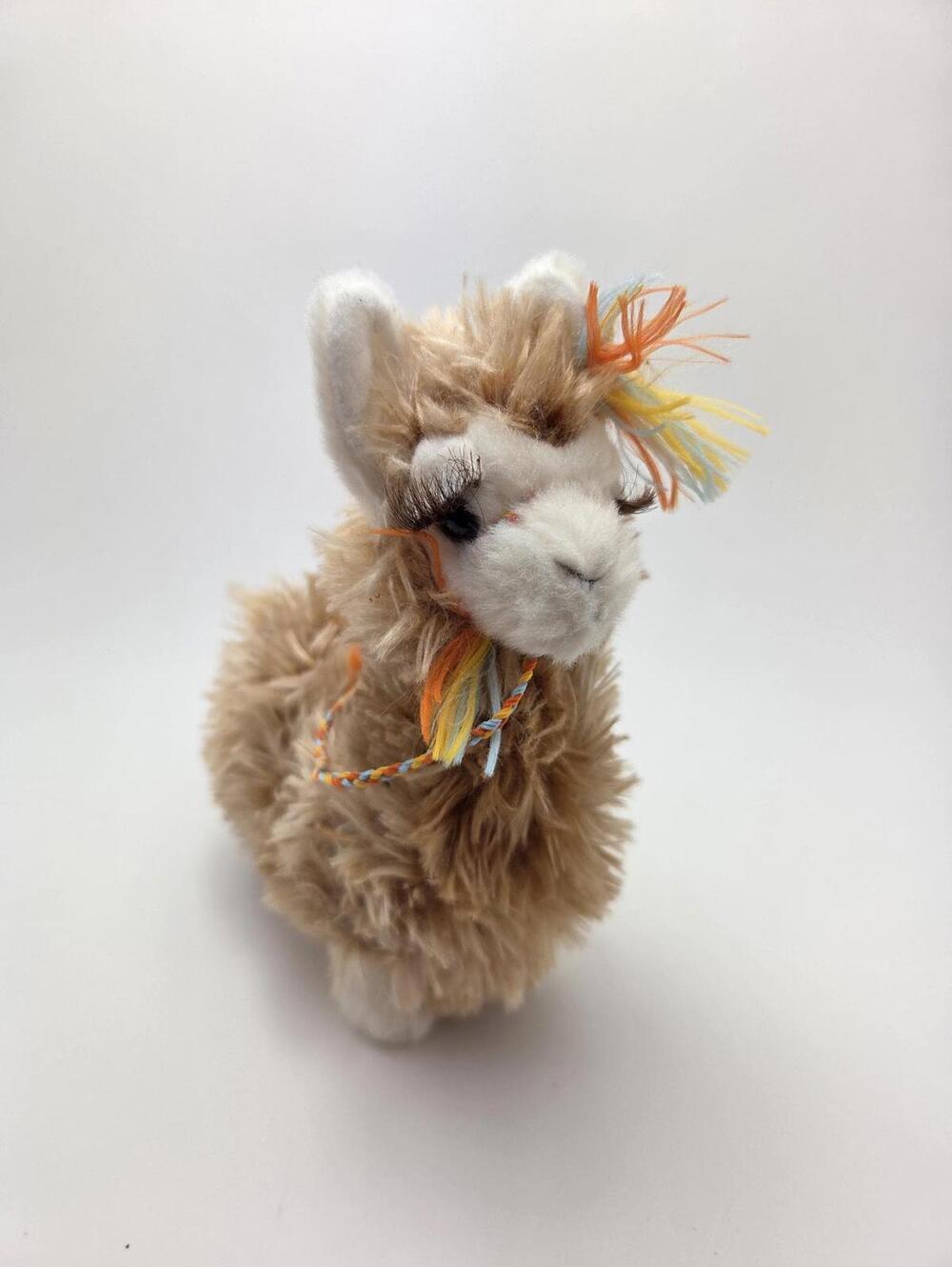 Douglas Cuddle Toys Lil' Wolly Llama Eyelashes Stuffed Animal (6 inch)